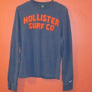 Hollister Surf Woman Small Blue Orange Graphic Warm Outdoors Long Sleeve Shirt